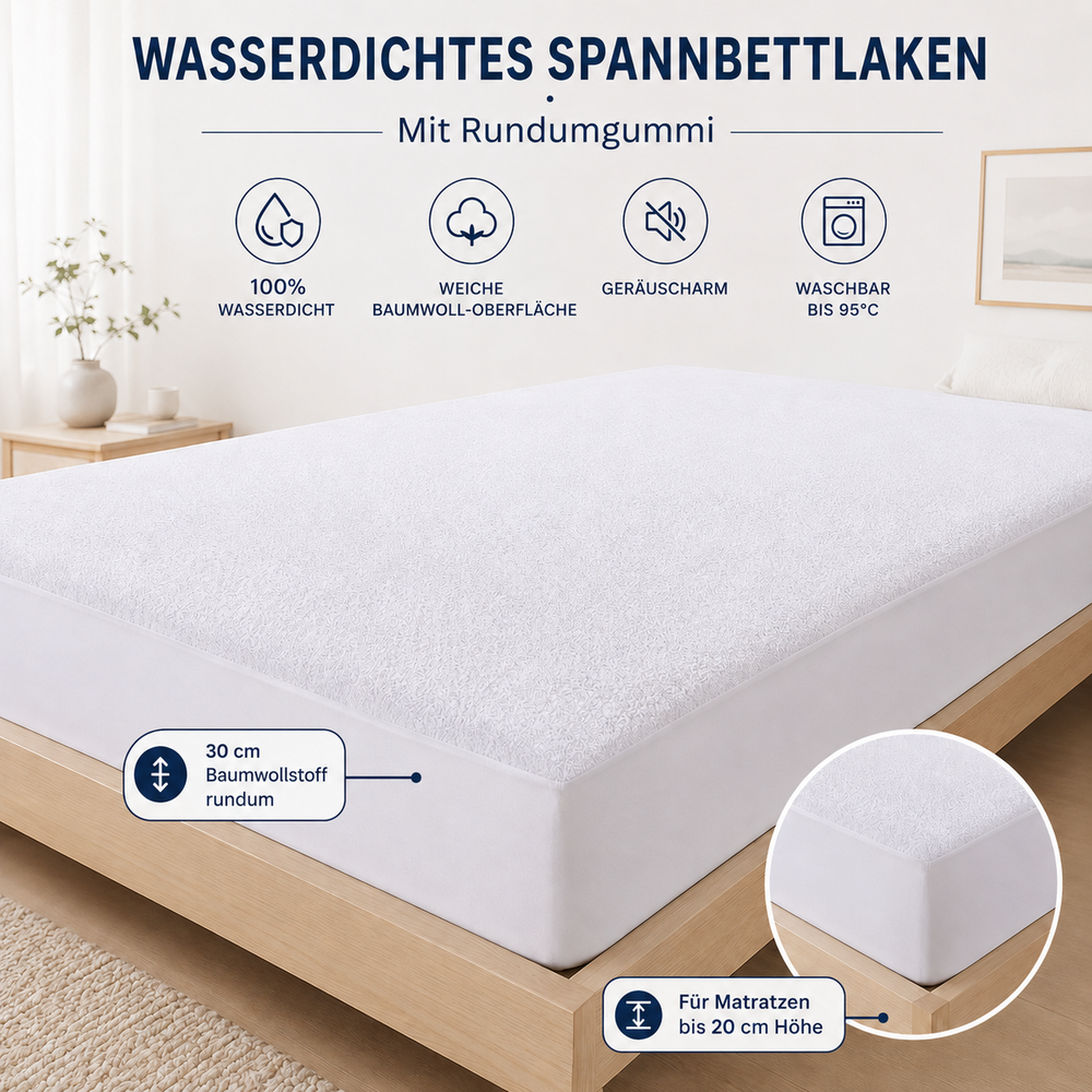 Wasserdichtes Spannbettlaken